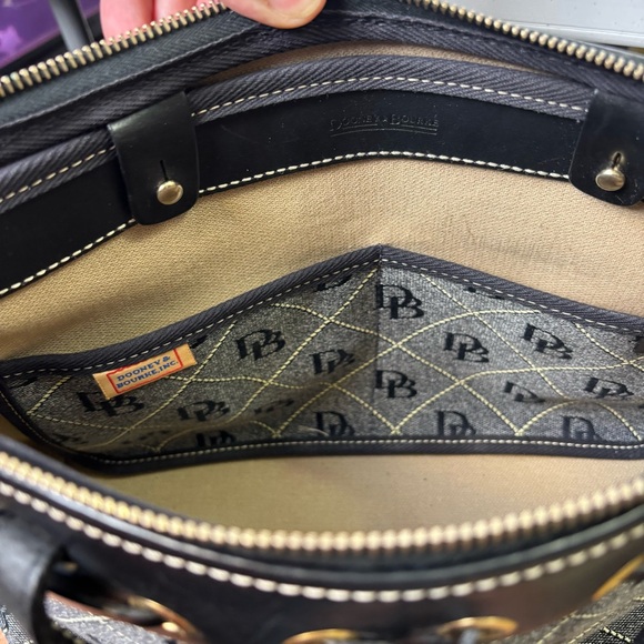 Dooney & Bourke Canvas and Leather Monogram Bag - Picture 4 of 8